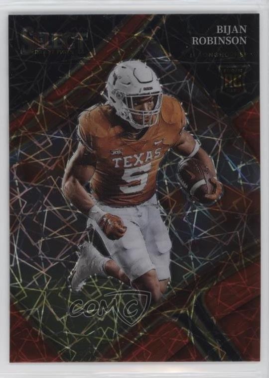 2023 Panini Select Draft Picks Field Level Red Lazer Prizm Bijan Robinson w5b