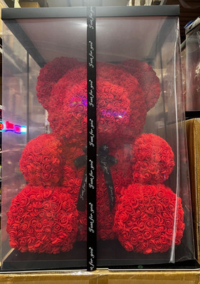 65CM-35cm Riesen Künstliche Rose Teddybär Valentinstag Geschenk Ihr Blumenbär
