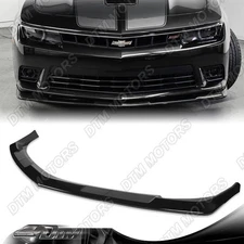 For 14-15 Chevy Camaro SS Z28 Painted Black Front Bumper Lip Splitter Spoiler