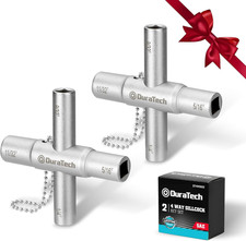 4 Way Sillcock Key Set, 1/4", 9/32", 5/16", 11/32", 2-Pack, for Valve, Faucet, a