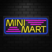 Mini Mart Sign for Window/Wall Displays | LED Flex Neon | 32"W x 13"H x 1"D