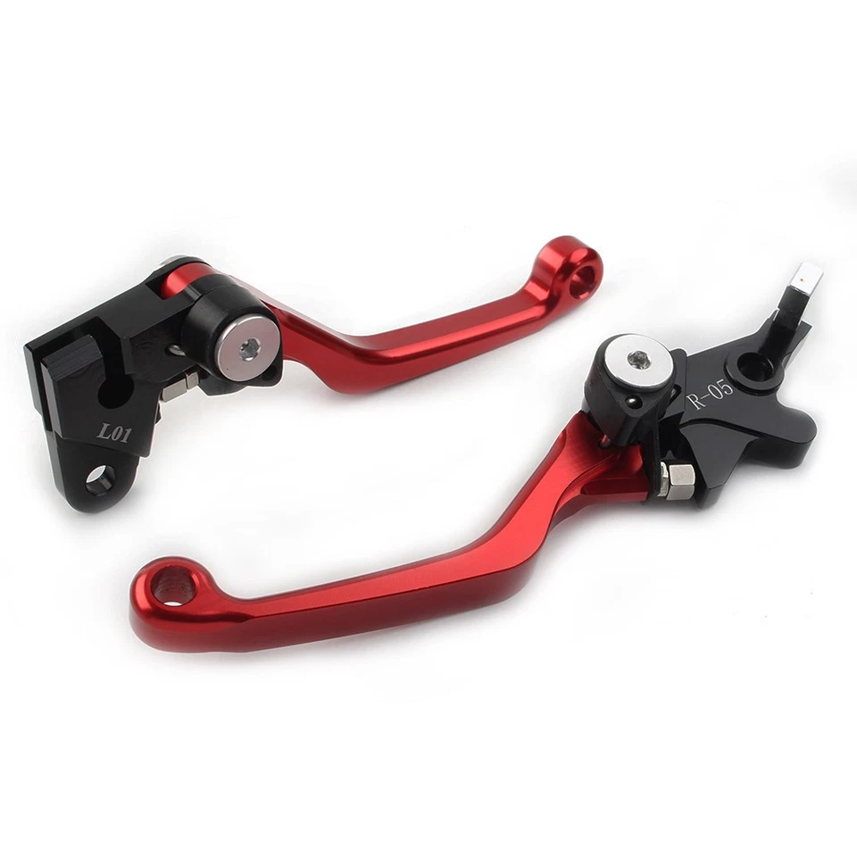 Palancas de embrague de freno pivote rojo para Honda XR250 1995-2007 XR400 Foto 4 de 4