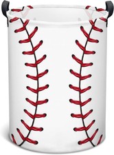 Baseball Laundry Basket, Collapsible Waterproof Oxford Cloth Laundry Hamper,