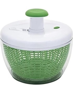 Farberware Large Salad Spinner BPA Free Non-Slip w/ Lid Basket Bowl Green