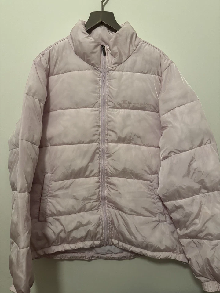 Champion Puffer Jacket Light Pink Size S
