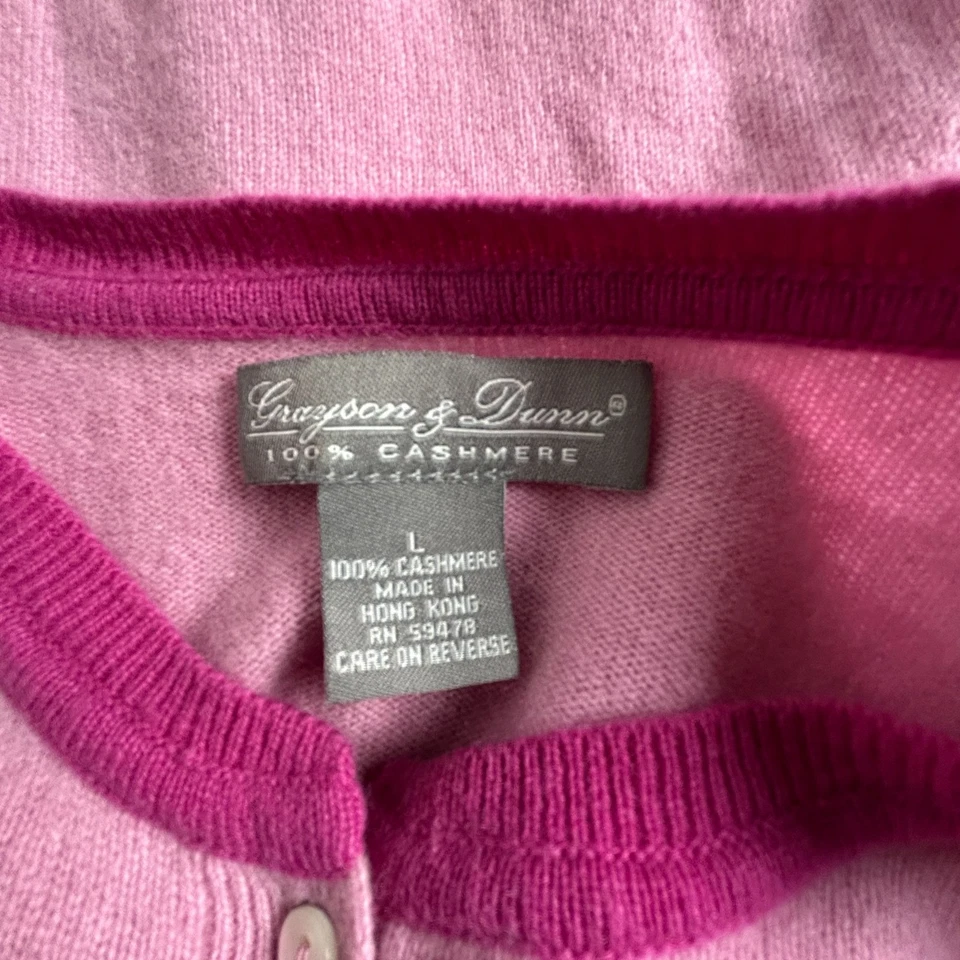 Suéter Pullover Henley Manga Larga Rosa Cachemir Grayson & Dunn Para Mujer Grande Foto 3 de 4