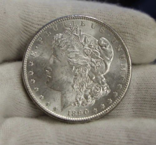 1890 S US Morgan Silver Dollar $1 Nice Unc