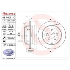 2x Bremsscheibe hinten für Hyundai Grand Santa FE TM FÉ CM DM | 26225033