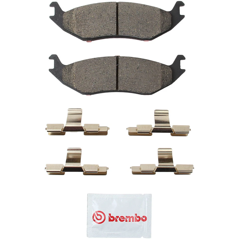 Rotores de freno de disco delanteros y traseros Brembo pastillas de freno de cerámica para Dodge Durango Foto 3 de 4