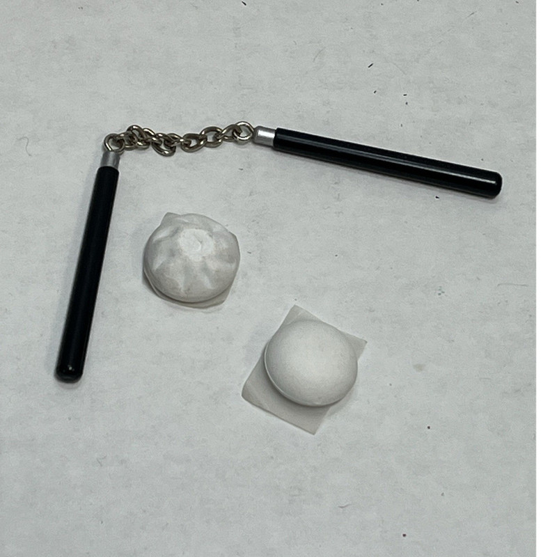 Pullip/Taeyang Doll Black Foam Nunchucks with Chain Martial Arts Training Sticks