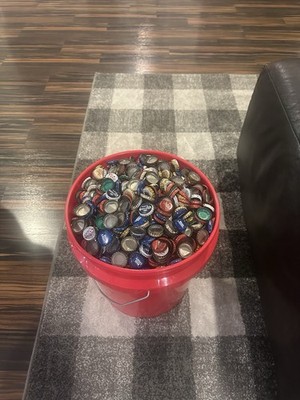 Assorted Beer Bottle Caps 5 Pound Bucket Mixed Lot