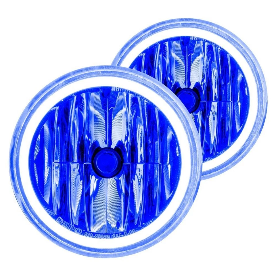 LED Fog Lights Halo Ring Lights Blue For 2006-2014 Ford F-150 — 第 2/4 张图片