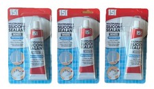 3 pk 151 multi purpose Silicone Sealant water proof tube - White, 70g