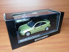 PMA Minichamps 1/43 Mercedes Benz C Class Sports Coupe 2001 Light Green Minicar