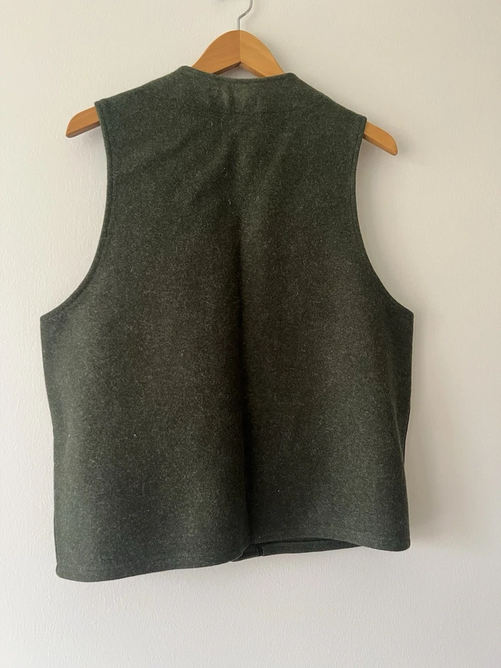 Chaleco De Colección CC Filson Mackinaw Lana Virgen Bolsillos Verdes Hecho en EE. UU. Para Hombre’s M Foto 4 de 4