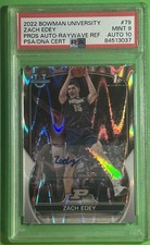 2022-23 Topps Chrome Zach Edey #79 RayWave Refractor Rookie Auto /199 PSA 9