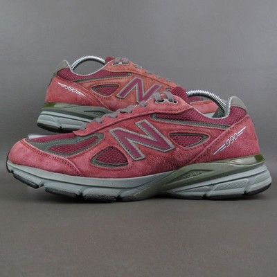 New Balance Shoes - 2017 990v4 Burgundy Red MiUSA Suede Grey - Sz 9.5D Mens
