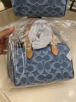Coach Blue Signature Handbag for sale - eBay