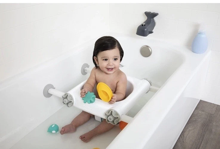Regalo Baby Basics Bath Seat Secure Comfortable for Standard Tubs 16.2x16.2 in