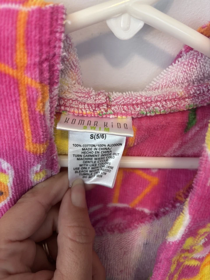 Girls Komar Kids Swim Robe, Size 5/6!  - Image 2 of 4