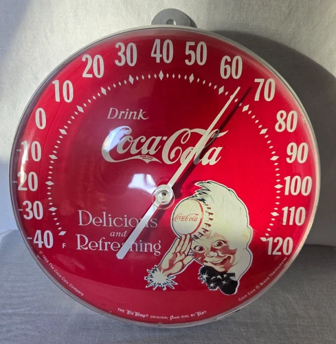1984 Vintage Coca-Cola Advertising Thermometer – “Sprite Boy” – Works Great!