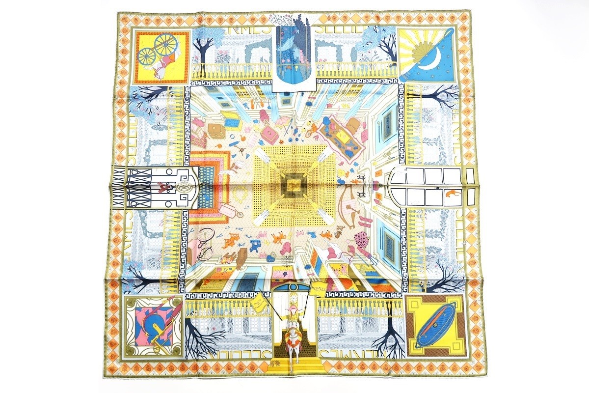 HERMES Scarf Carre 90 100% silk 549843