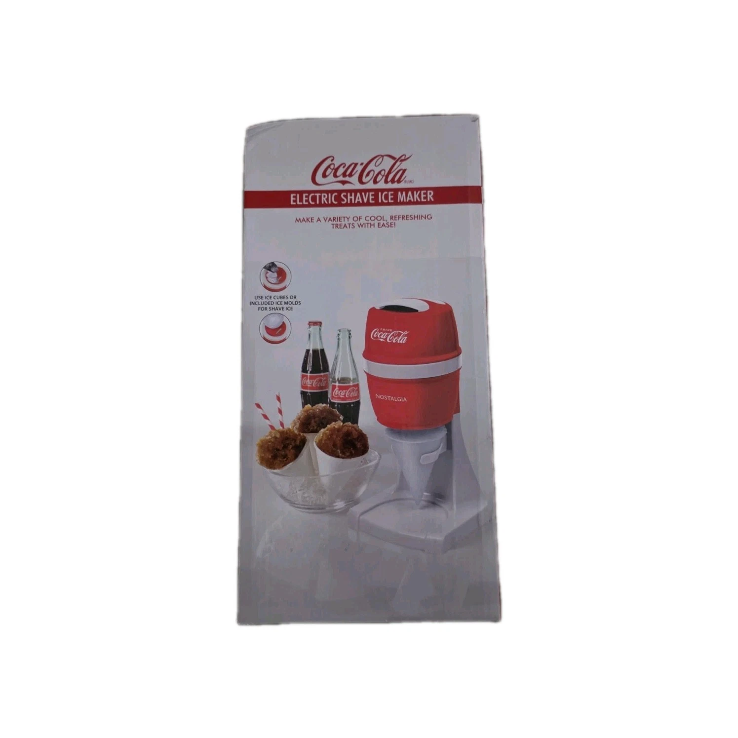 COCA-COLA Electric Shave Ice Maker NOSTALGIA NEW open Box
