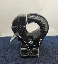 30 Ton Pintle Hook Hitch Heayv Duty Black Silver Drop-forged Steel Jaw