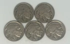 1920 1929-S 1934 1935 1937 Buffalo Nickel Lot of 5