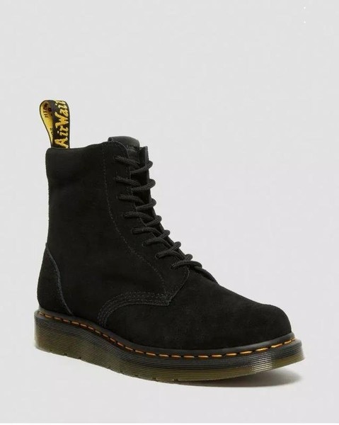 Women Dr. Martens Boots Black Suede 38