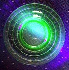 Anchor Hocking Uranium Depression Glass Bread Plate - Block Optic