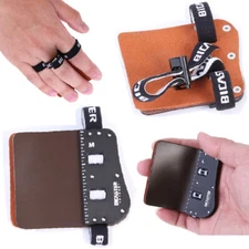 Finger Guard Tab Protector Gear Cowhide Archery Bow Hunting Shooting Target R/LH