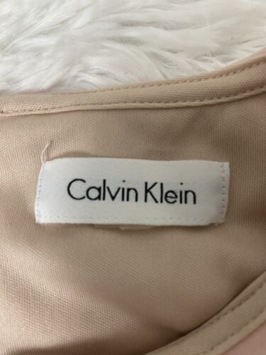 Calvin Klein Dress Size 10 Spring Floral Cold Shoulder Belt Chiffon Knee Length - Picture 3 of 15