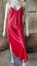 Vintage Red Satin Slip Dress Briggs Size Small