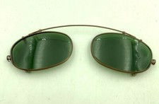 Vintage Calvin Klein 338C Bronze Metal Oval Clip-on Sunglasses Frames Japan