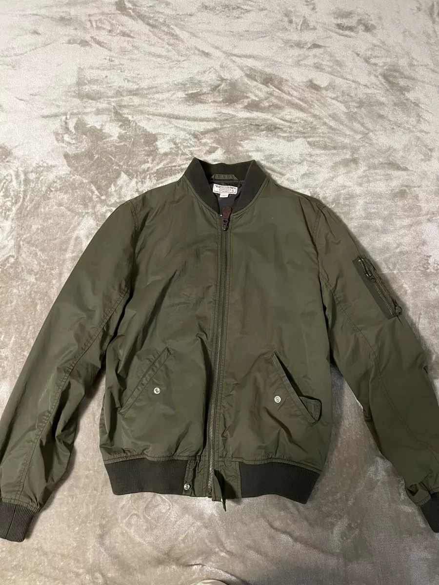 J.CREW WALLACE BARNES BOMBER JACKET MEN S S OLVIE GREEN C1174