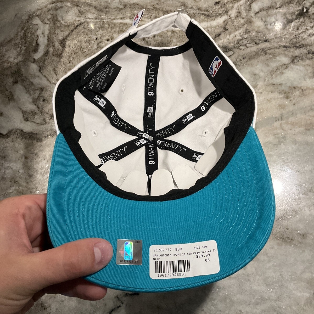New Era Mens City Edition San Antonio Spurs White 9Twenty