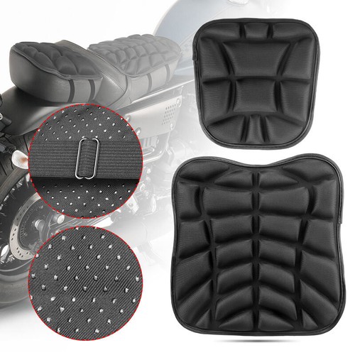 2X Cojín de asiento de gel cómodo universal para asiento de motocicleta Cojín de alivio Almohadilla de presión Cubierta - Imagen 9 de 12