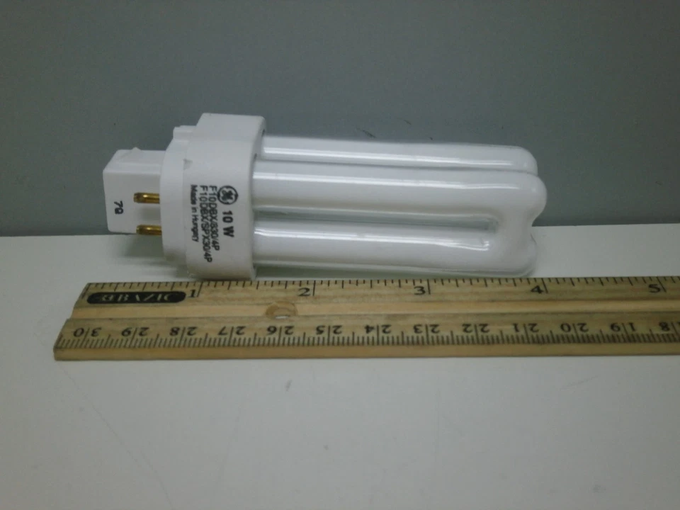 (2pack) GE 12877 F10DBX/830/4P SPX30 CFL  Fluorescent Lamp Bulb 10W 3000K 4-Pin - Image 2 of 4