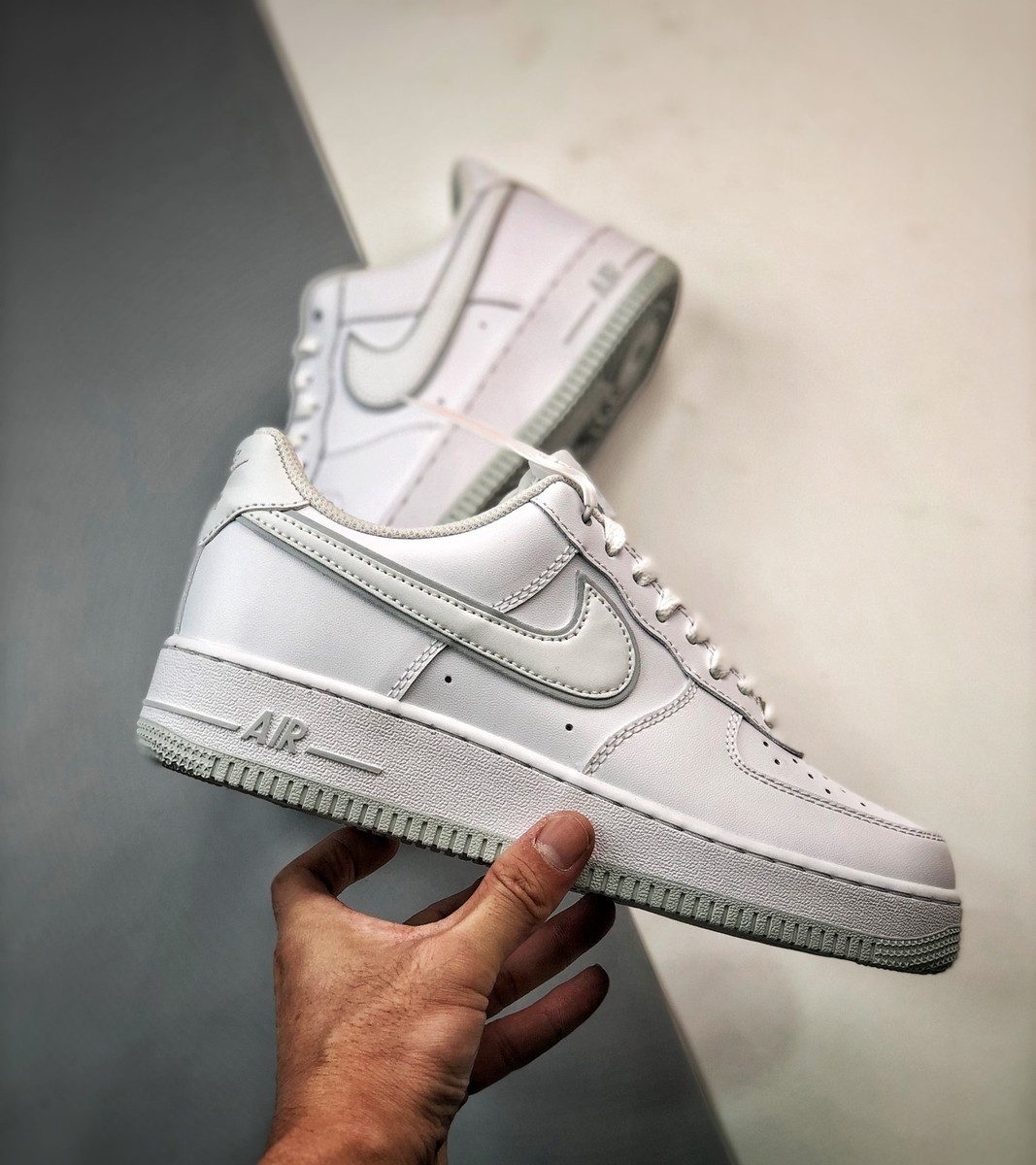 Nike Air Force '07 Bianco Grigio Scarpe Uomo Bianco Pelle 2023