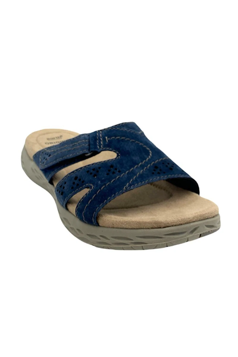 Earth Origins Suede Slide Sandals Westfield Waverly Navy Blue eBay