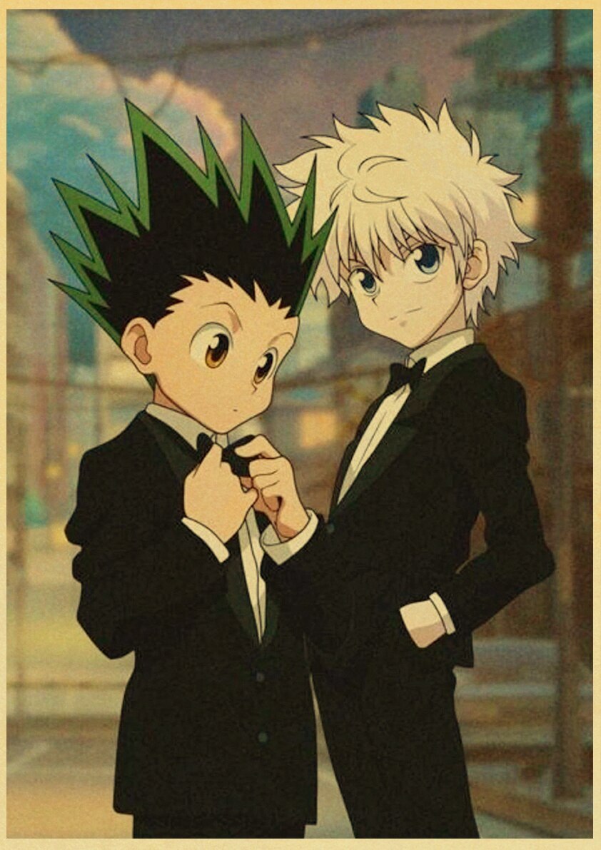 Hunter X Hunter , Killua Poster, Gon Poster, Boys Print, Main Characters ,  Anime Poster, Art Print: Handmade, HXH Killua HD wallpaper