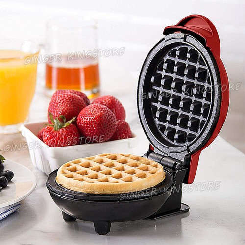 Mini Waffle Maker Non Stick Baking Pan Pancake Heating Breakfast Making Machine - Picture 9 of 10