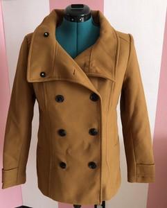 burnt orange peacoat