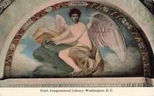 Postcard Emerson's Uriel, Congressional Library, Washington, D.C. VTG VPC02.