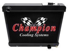 Atom Champion 3 Row Black Finish Radiator For 1961 1962 Pontiac Catalina