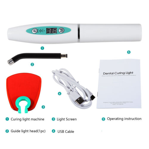 Dentista Dental LED Lámpara de Curado Inalámbrica Inalámbrica Resina Cura 5W LA400 - Imagen 2 de 15