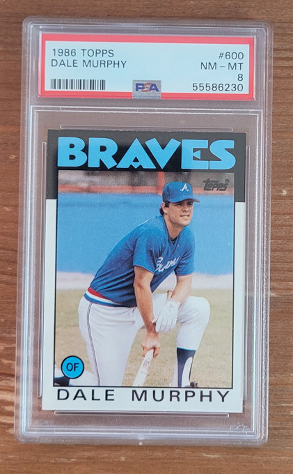 1986 Topps #600 Dale Murphy PSA 8 Atlanta Braves (UCSC_E)