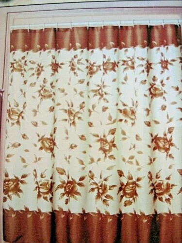 Cortinas de Ducha De Tela Marrón Madison