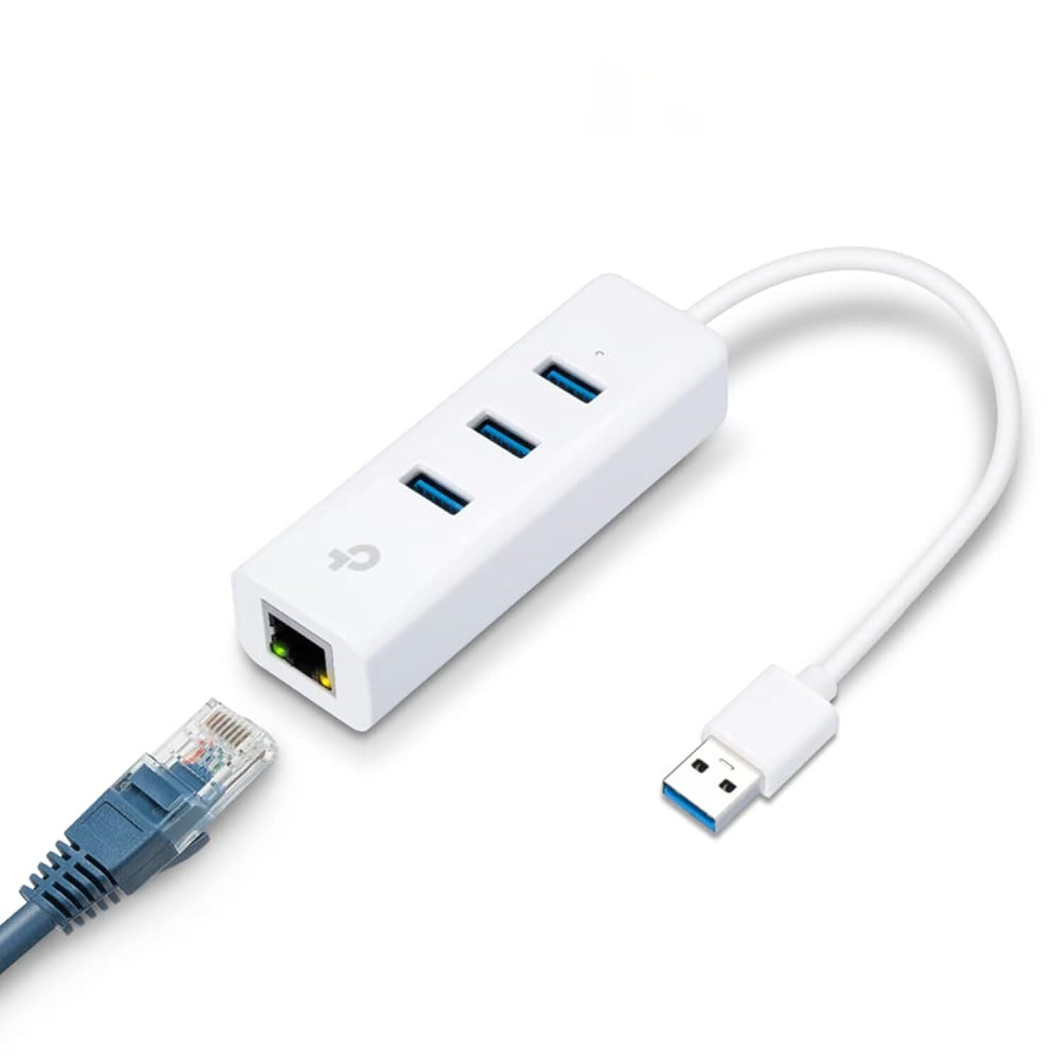 TP-Link USB 3.0 to Ethernet Adapter, Portable 3-port USB Hub with 1 Gigabit RJ